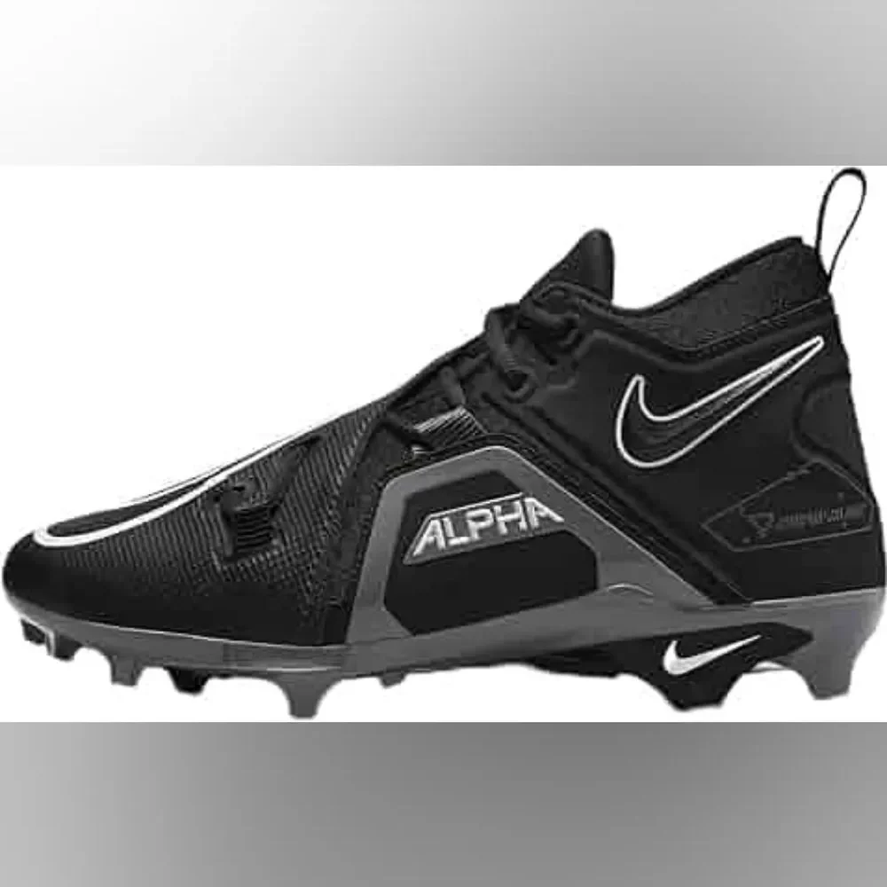 Nike Men's Alpha 3 Menace Black Football Cleats Size 10
